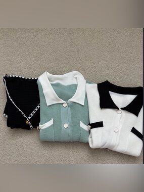 3 SET OF FORMAL LIGHT KNIT MATERIAL TOP